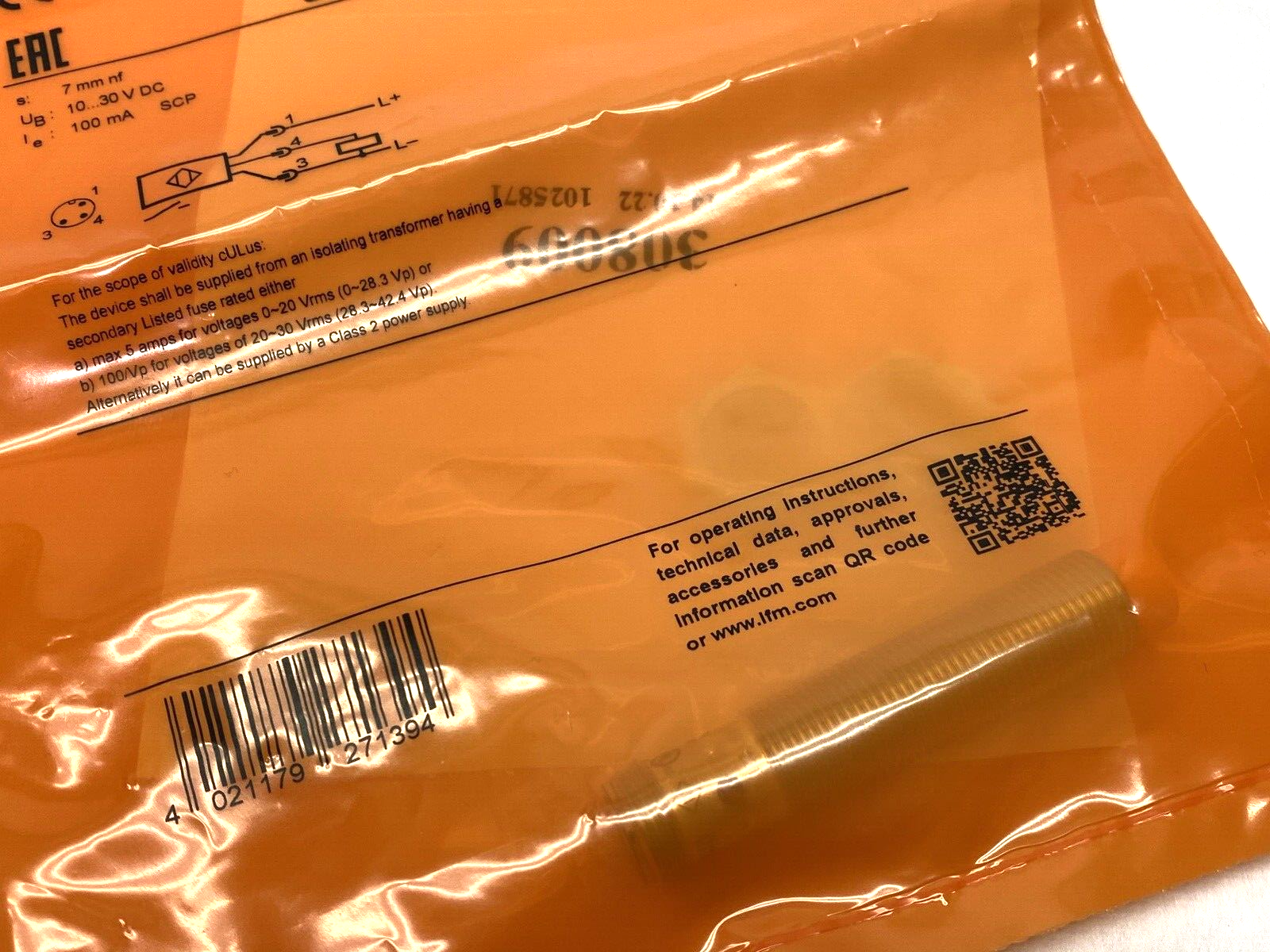 Ifm IFS241 Inductive Proximity Sensor PNP M12 7mm Range IFK3007-BPKG/US-104 - Maverick Industrial Sales