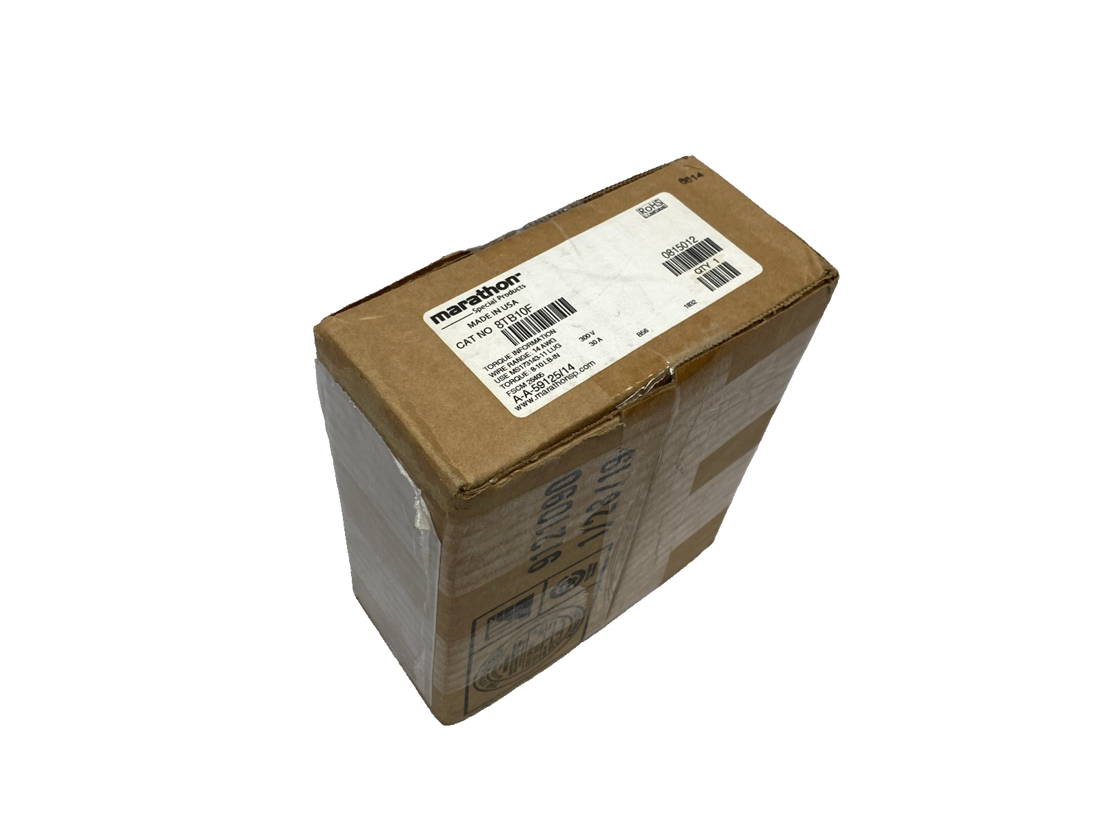 Marathon 8TB10F Terminal Board 300V 30A 2-Row 20-Position 14AWG - Maverick Industrial Sales