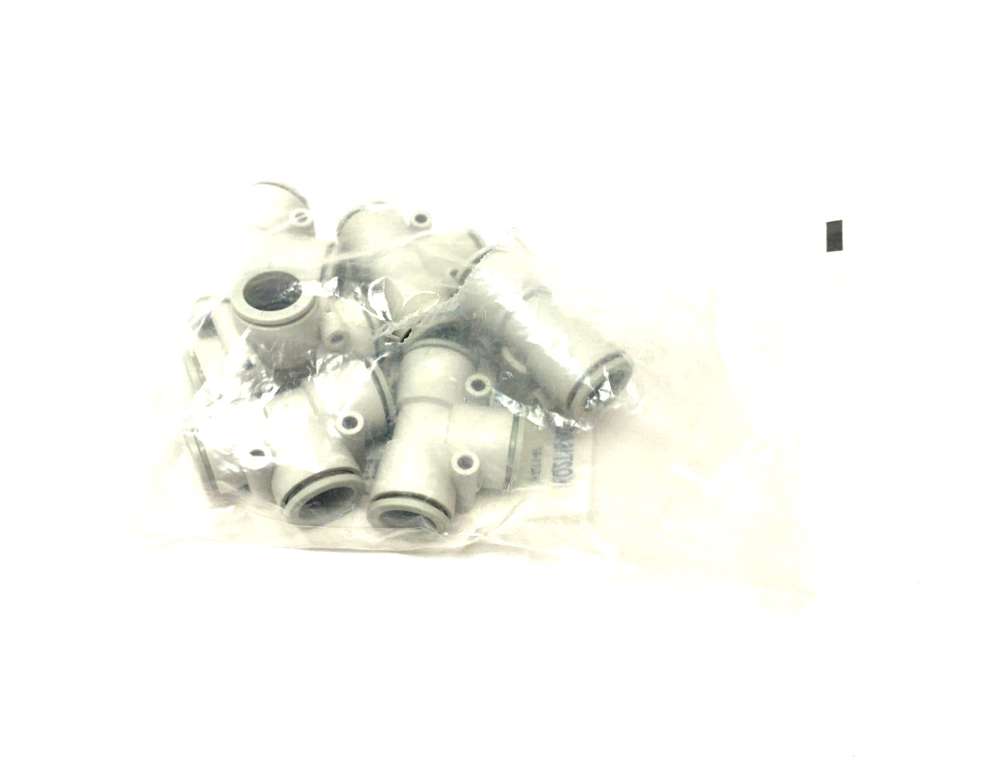 SMC KQ2T16-00A Push-to-Connect Union Tee Fitting 16mm Light Gray PKG OF 6 - Maverick Industrial Sales