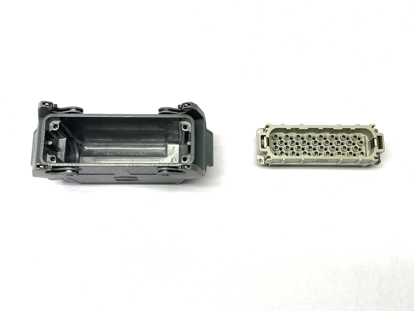 Amphenol C14610A0640002 Connector w/ Harting Side Entry Hood M32 MISSING SCREW - Maverick Industrial Sales