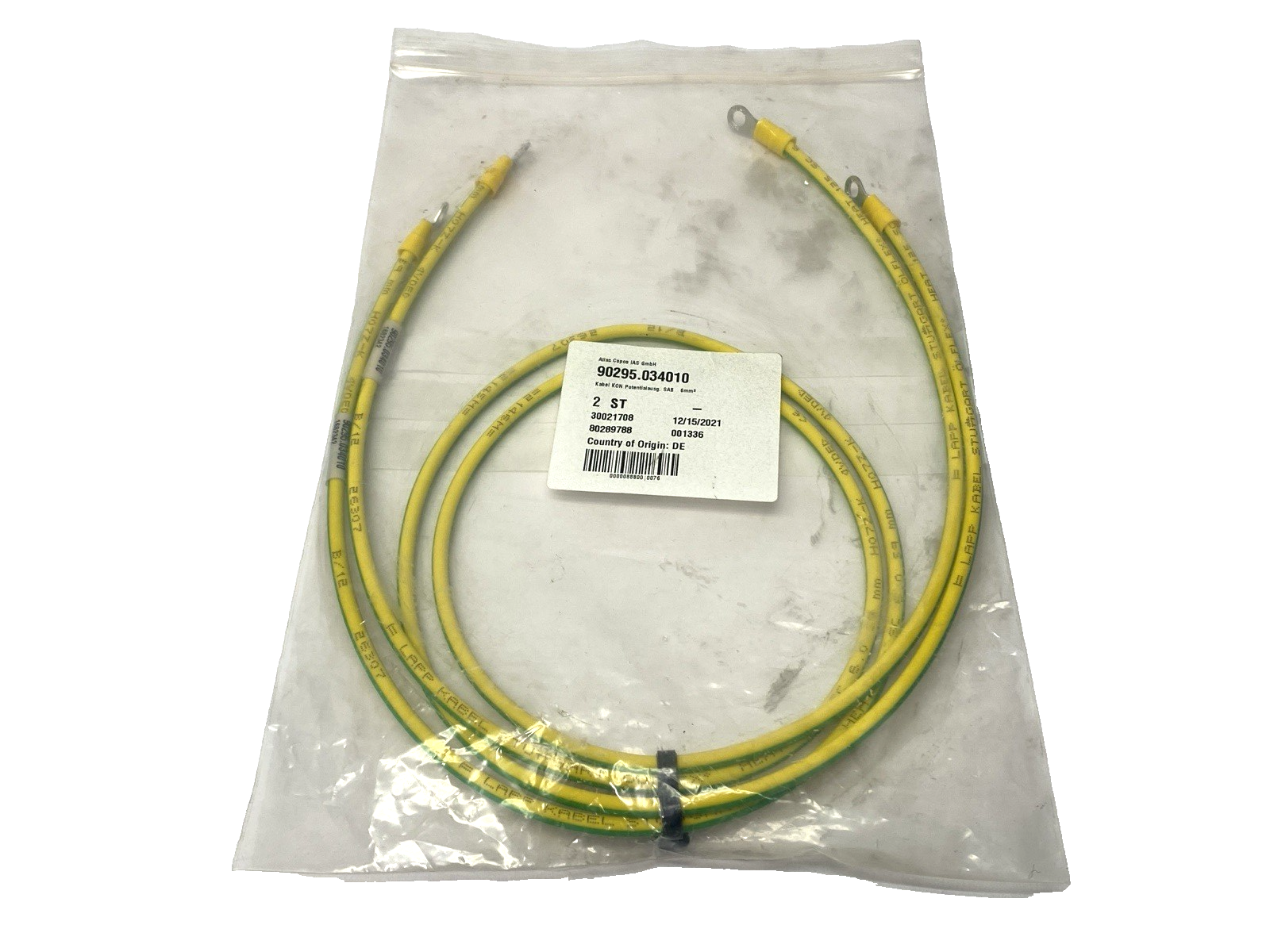 Atlas Copco 90295.034010 Ground Cable PACKAGE OF 2 - Maverick Industrial Sales