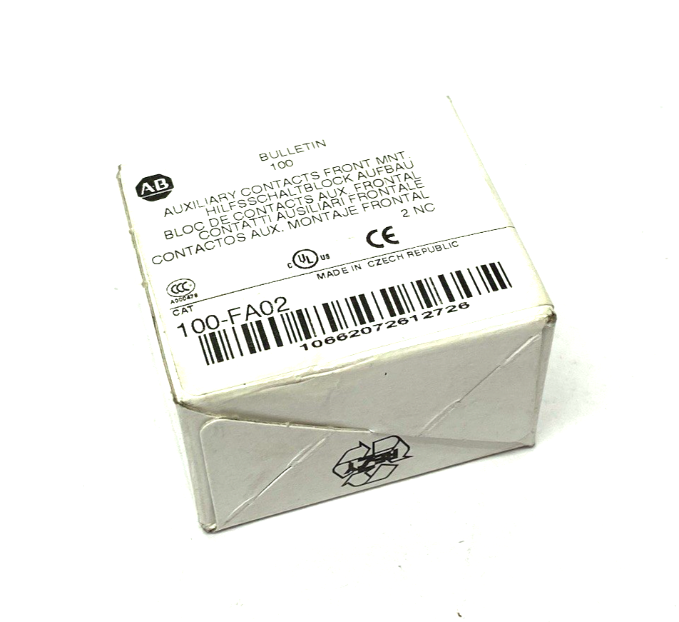 100-FA02 | Allen Bradley Ser. B Front Mount Auxiliary Contact - New – Open box - Maverick Industrial Sales