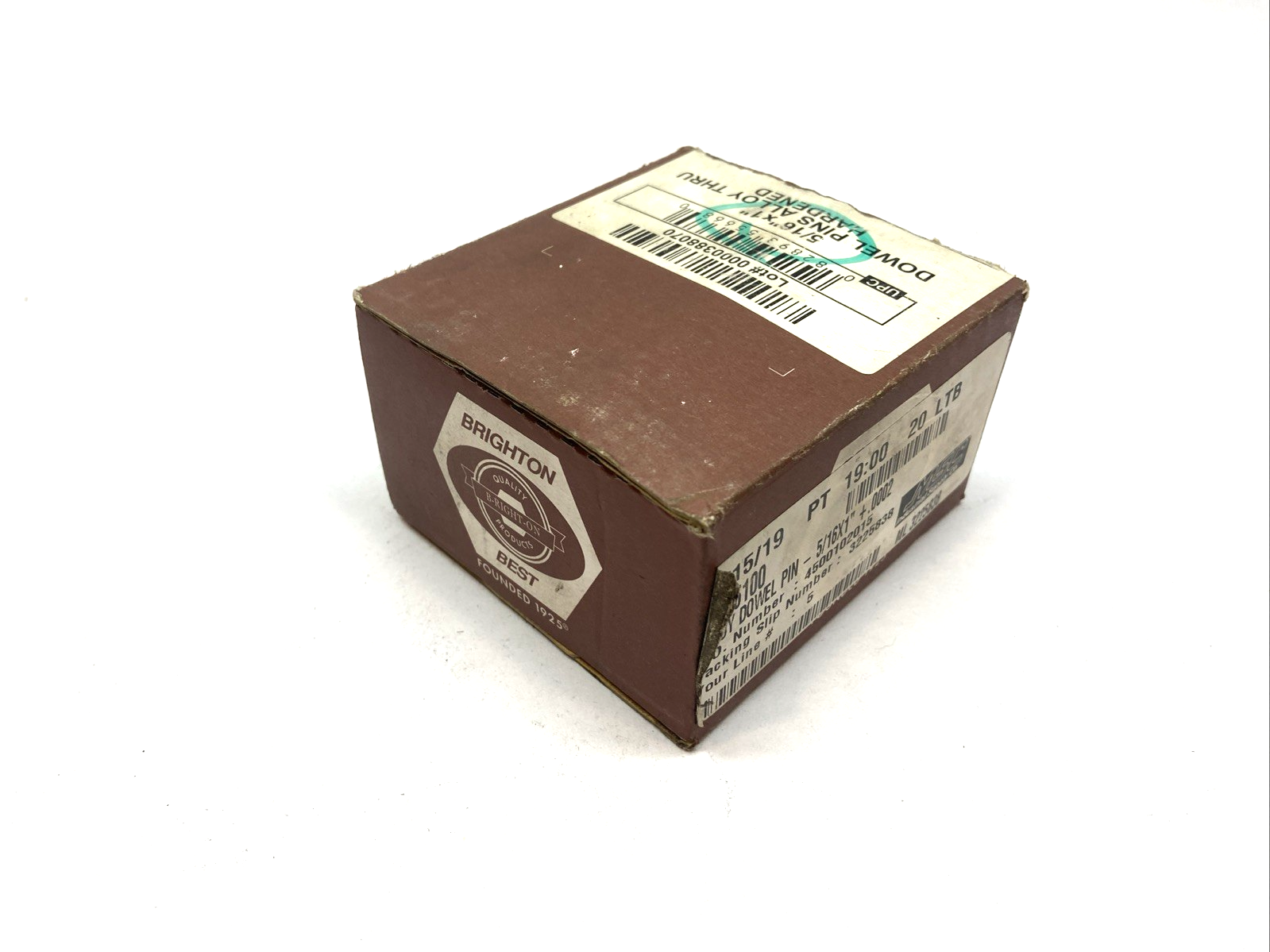 Brighton 241214 Dowel Pin 5/16" x 1" Alloy BOX OF 71 - Maverick Industrial Sales