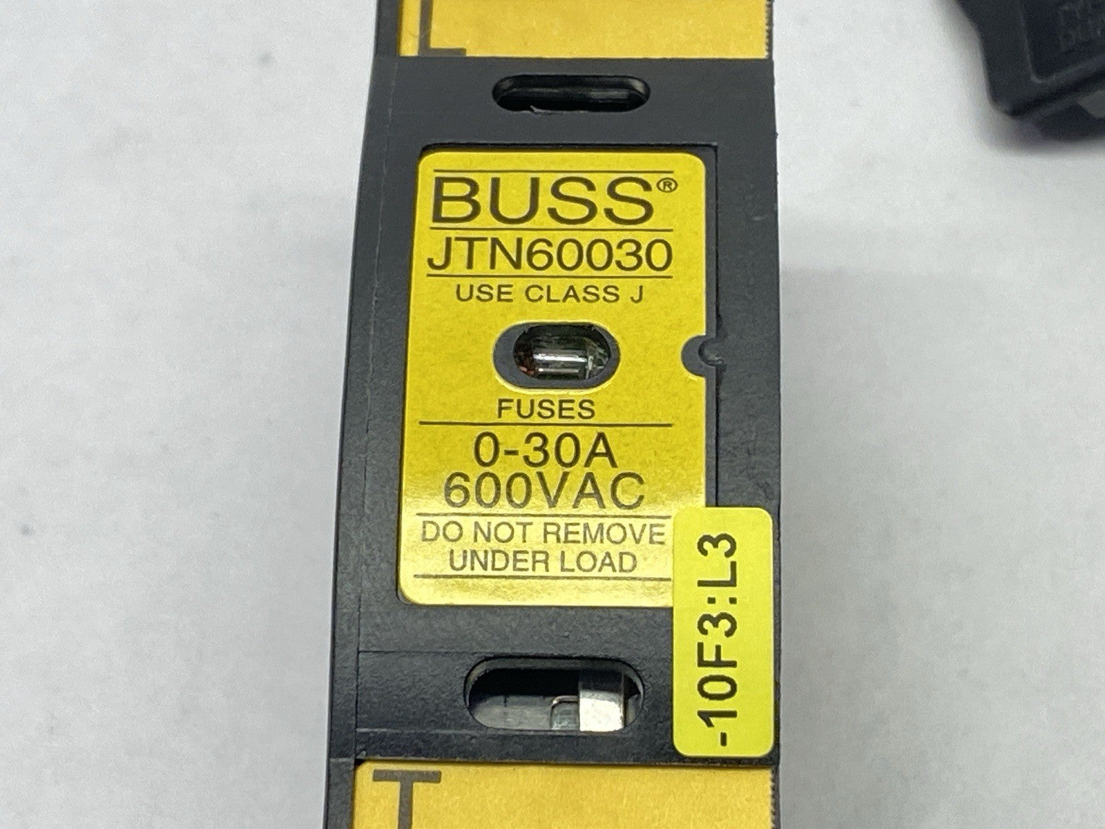Bussmann JTN60030 Fuse Block Class J 30A 600VAC w/ Low-Peak LPJ-25SPI Fuse - Maverick Industrial Sales