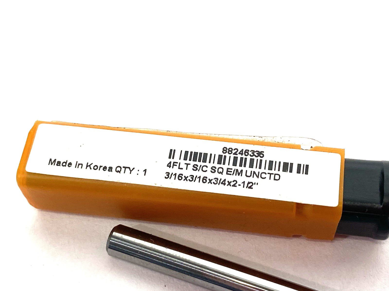 88246335 | Hertel Square End Mill: 3/16" Dia, 3/4" LOC, 4 Flute, Solid Carbide - New – Open box - Maverick Industrial Sales