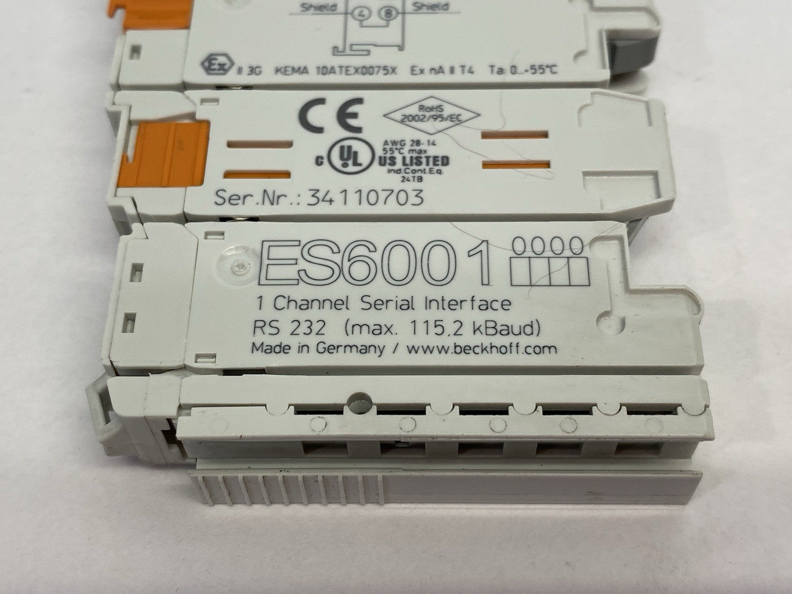Beckhoff ES6001 EtherCAT Terminal, 1-channel Communication Interface, Serial - Maverick Industrial Sales
