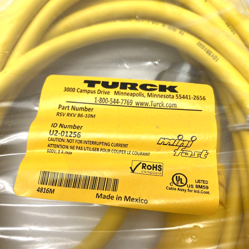 Turck RSV RKV 86-10M Minifast U2-01256 - Maverick Industrial Sales