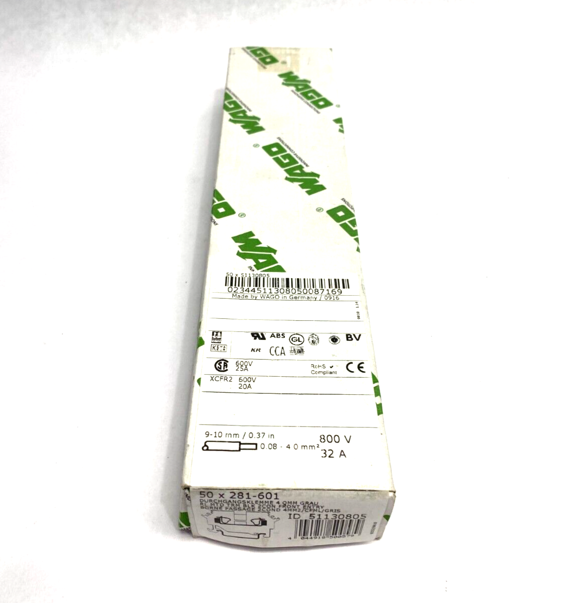 Wago 281-601 Feed-Through Terminal Block 2-Conductor GRAY BOX OF 50 - Maverick Industrial Sales