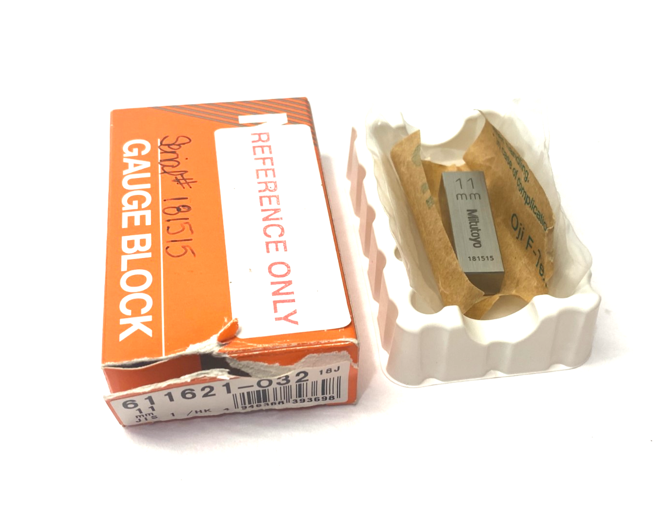 Mitutoyo 611621-032 Rectangular Gage Block 11mm JIS 1/HK - Maverick Industrial Sales
