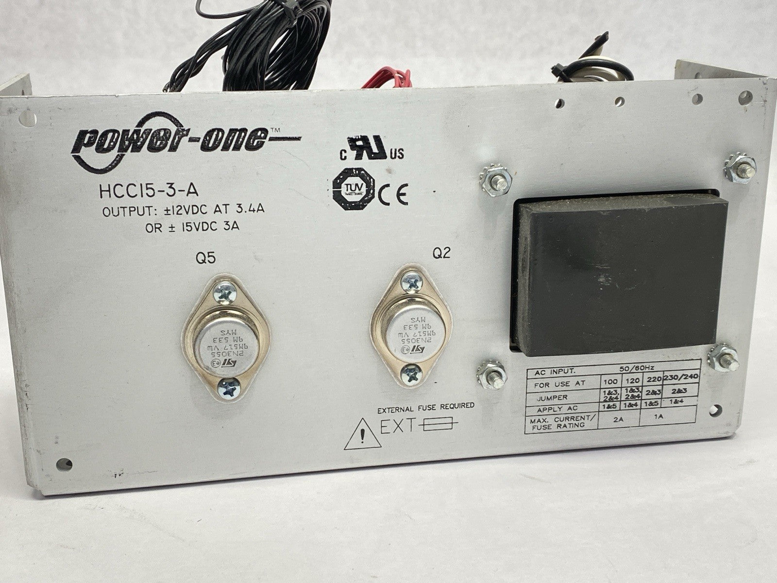 HCCI5-3-A | Power One DC Power Supply 3.4A 12VDC / 3A 15VDC - Used - Maverick Industrial Sales