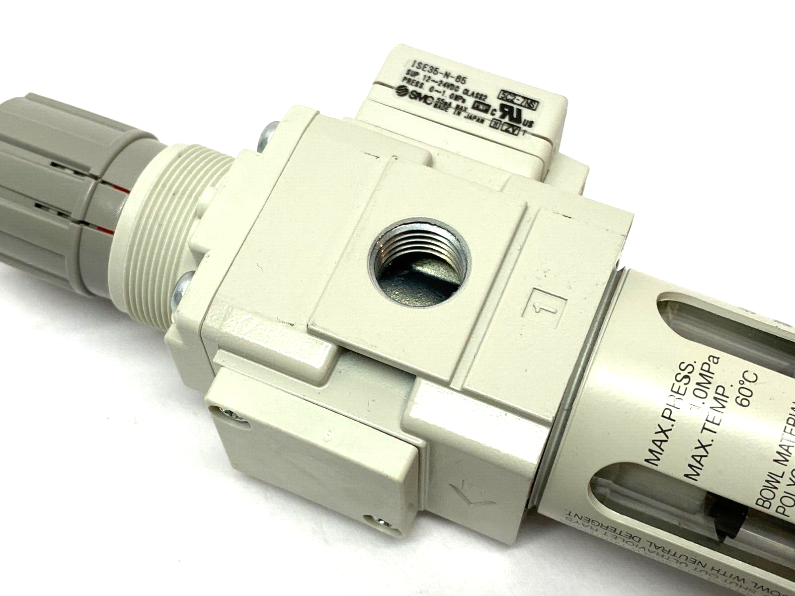 SMC AW20K-N02E3-CZA-B Digital Display Modular Filter Regulator ISE35-N-65 Switch - Maverick Industrial Sales