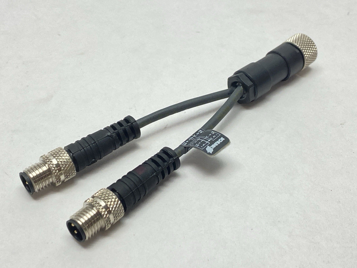 Schunk V2-M8/4-2xM8/3 Y-Splitter Connector F M8 4-Pin x 2x M M8 3-Pin 0301380 - Maverick Industrial Sales