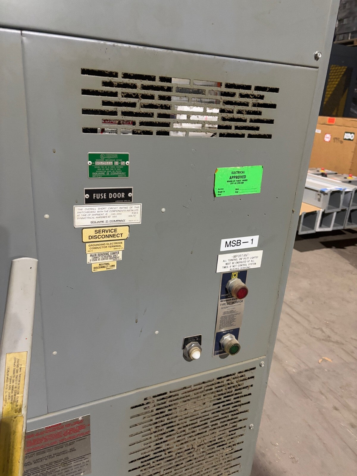 Square D QED 2 Power Style Switchboard 3000A PowerLogic Circuit Monitor BPO3630E - Maverick Industrial Sales