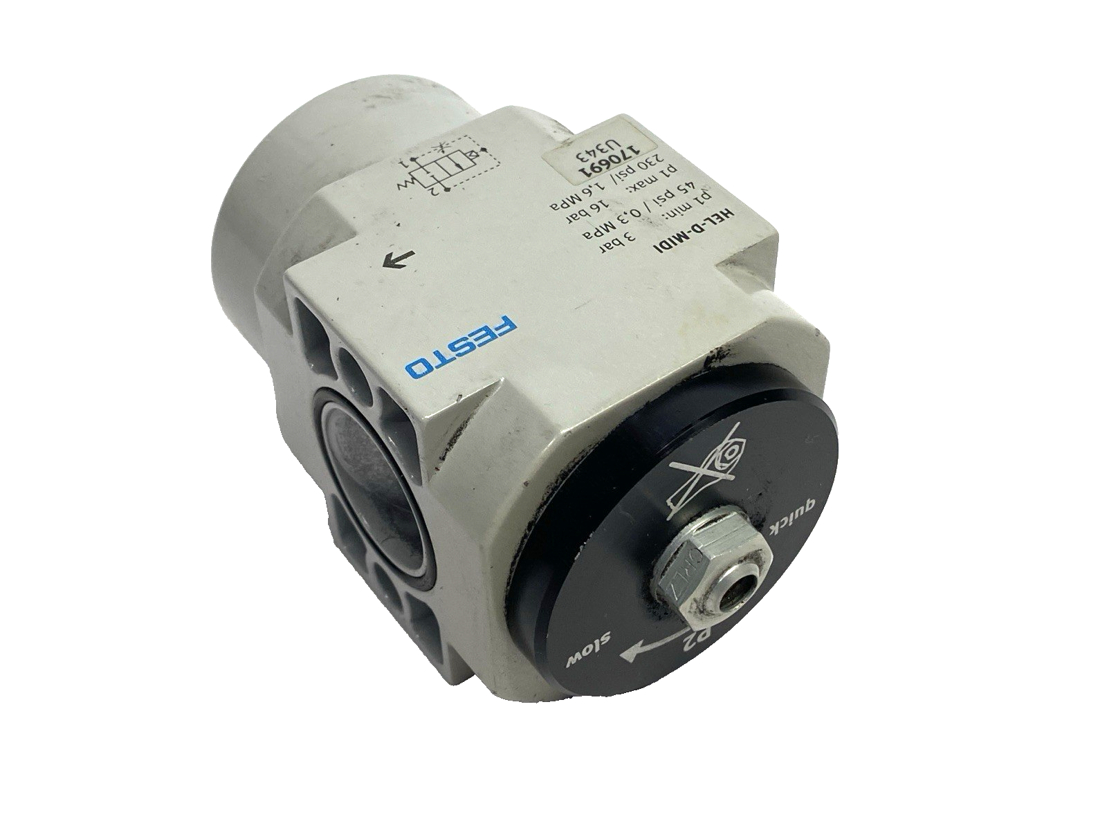 Festo HEL-D-MIDI Pneumatic On/Off Valve 2/2-Way 16 bar 230PSI 170691 - Maverick Industrial Sales