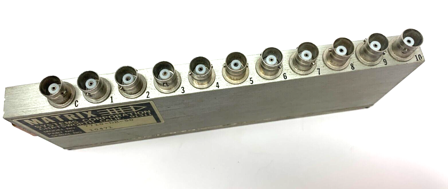 Matrix Systems 7710-DR-50 Coaxial Relay Module 7000 Series 10-Port - Maverick Industrial Sales