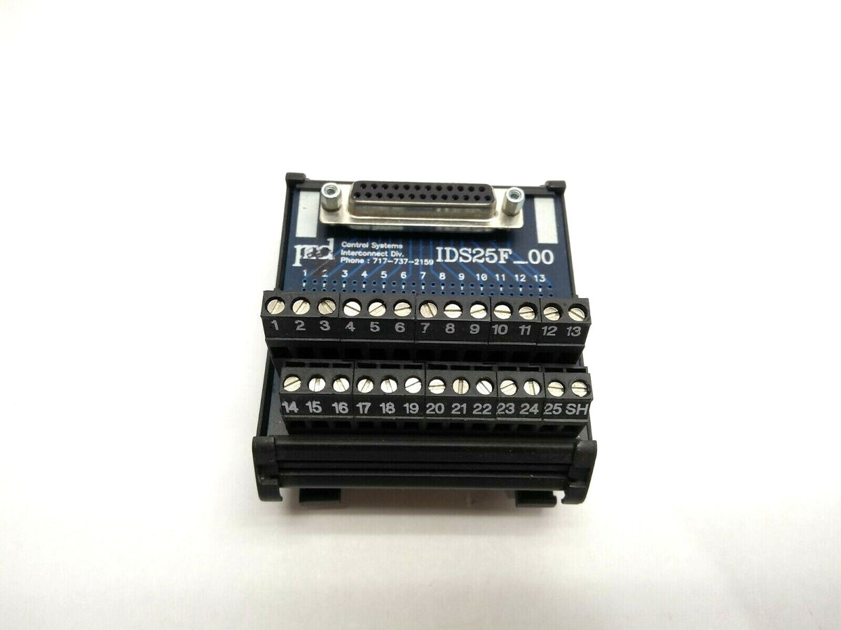 IDS25F_00 | PCD Control Systems Modular DSUB 25 Pin Din Rail Mount - New – Open box - Maverick Industrial Sales