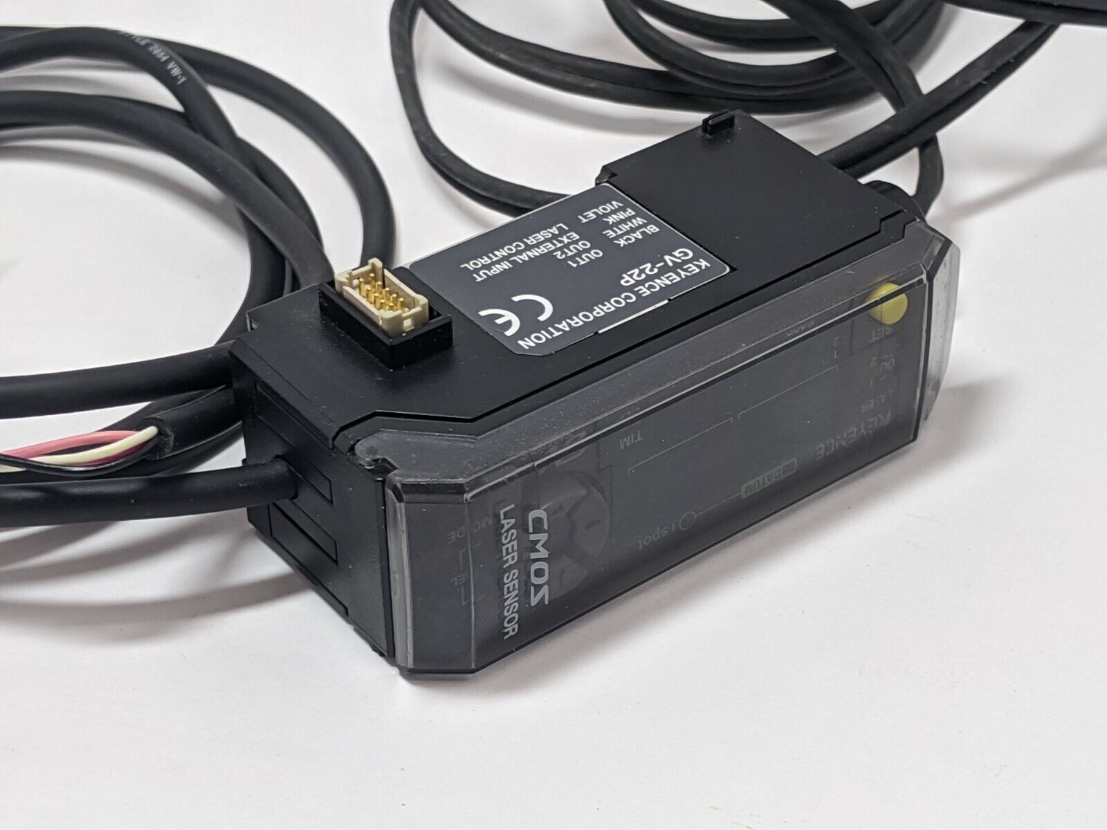 Keyence GV Series GV-22P Laser Sensor Amplifier Expansion Unit w/ Flying Leads - Maverick Industrial Sales
