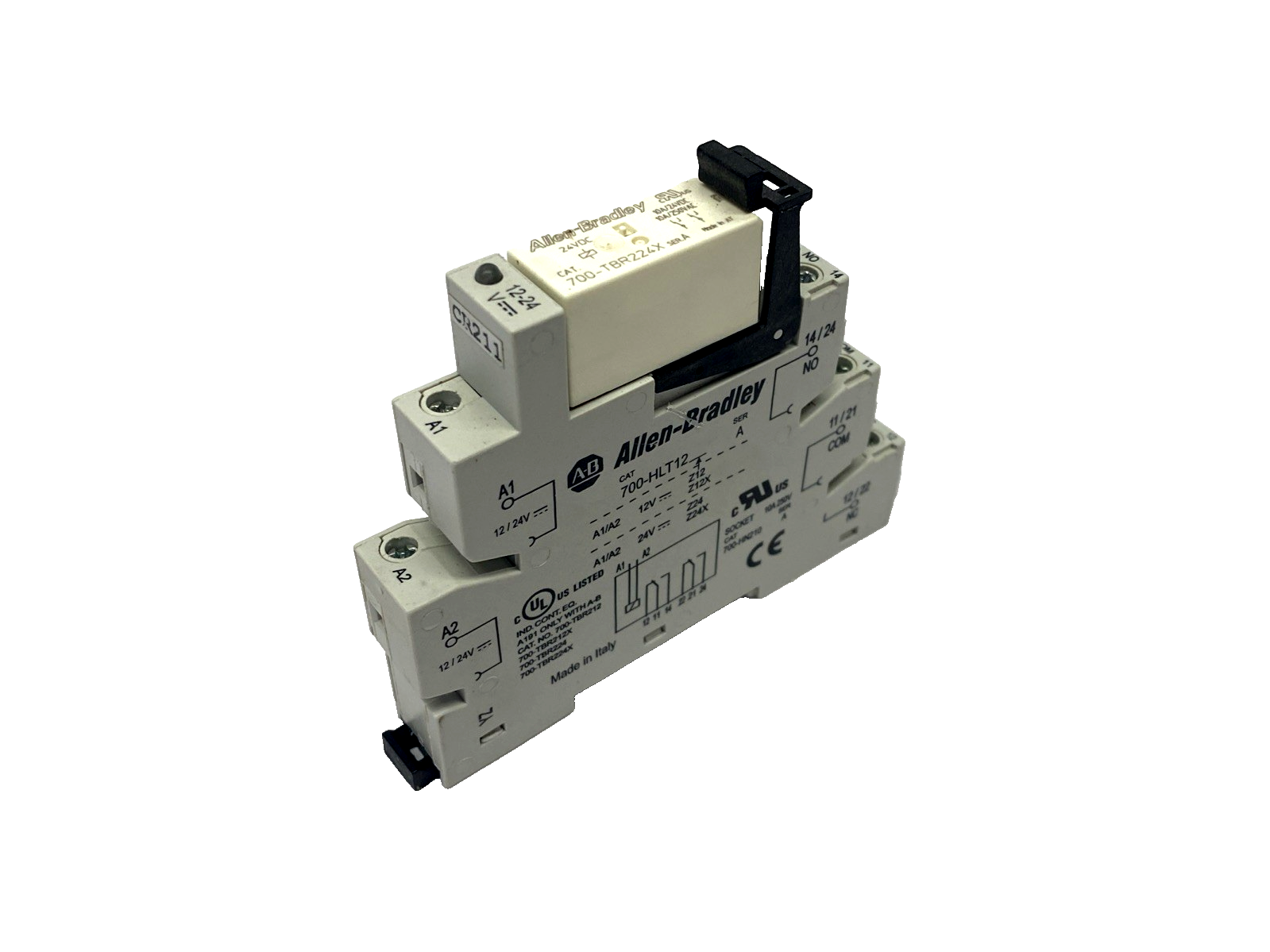 700-HLT12Z24 | Allen Bradley Ser. A 24VDC GP Terminal Block Relay 10A 700-TBR224X - Used - Maverick Industrial Sales
