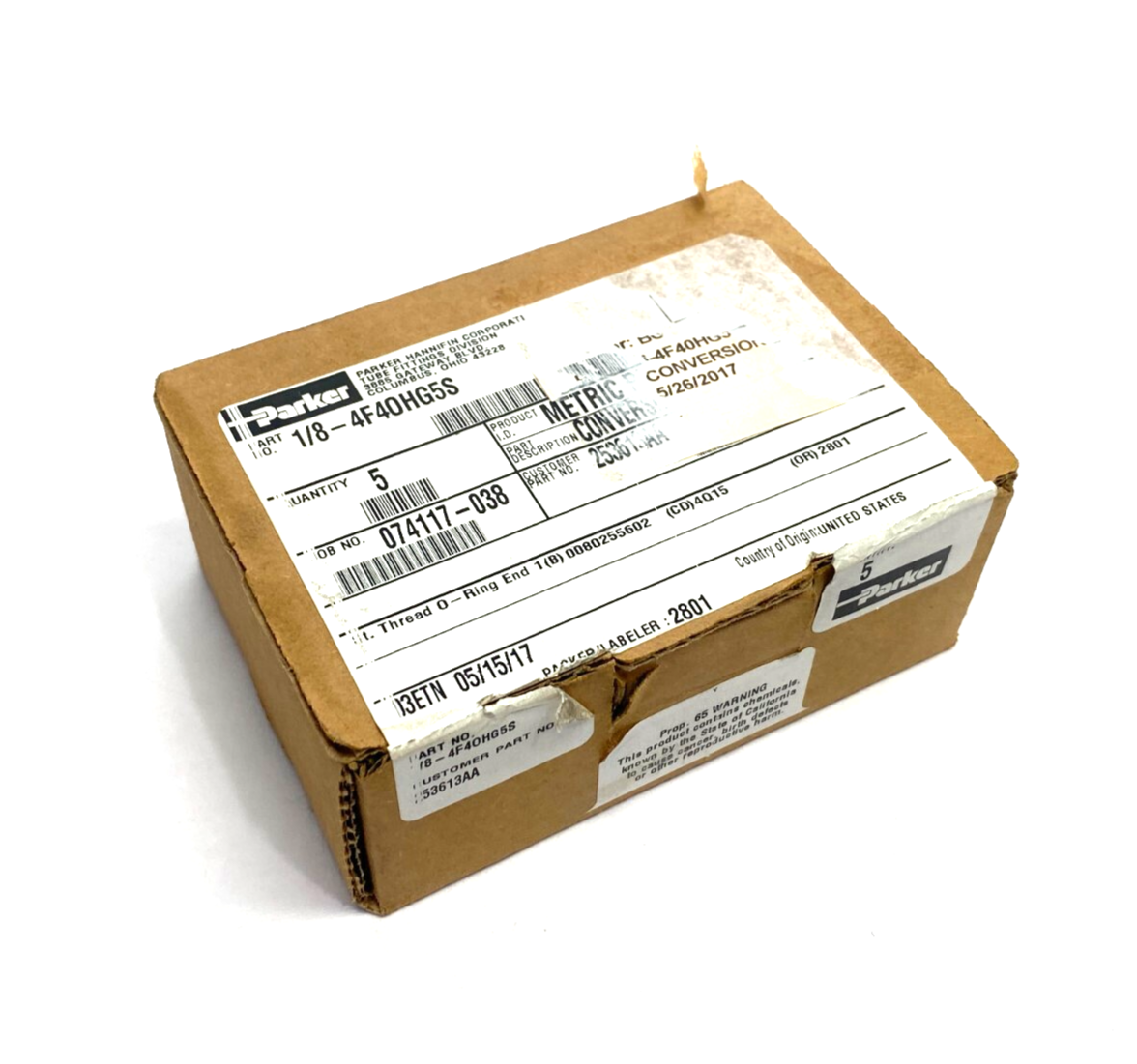 Parker 1/8-4F4OHG5S Conversion Reducer/Expander Adapter Fitting BOX OF 6 - Maverick Industrial Sales