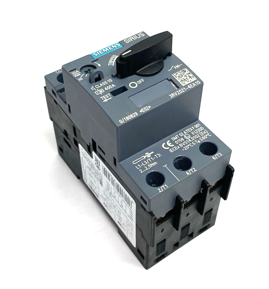 Siemens 3RV2021-4EA10 SIRIUS Motor Protection Circuit Breaker, Size S00 - Maverick Industrial Sales