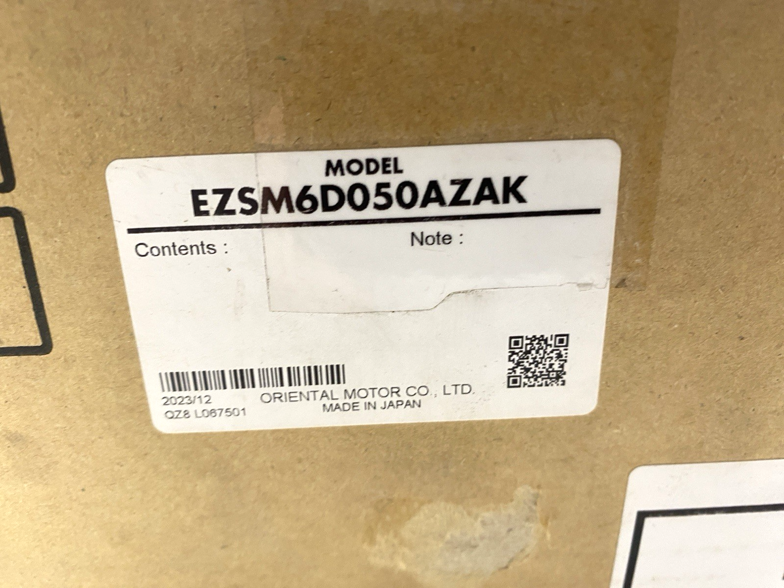 EZSM6D050AZAK | Oriental Motor EZS Series Electric Linear Actuator 500mm Stroke - New – Open box - Maverick Industrial Sales