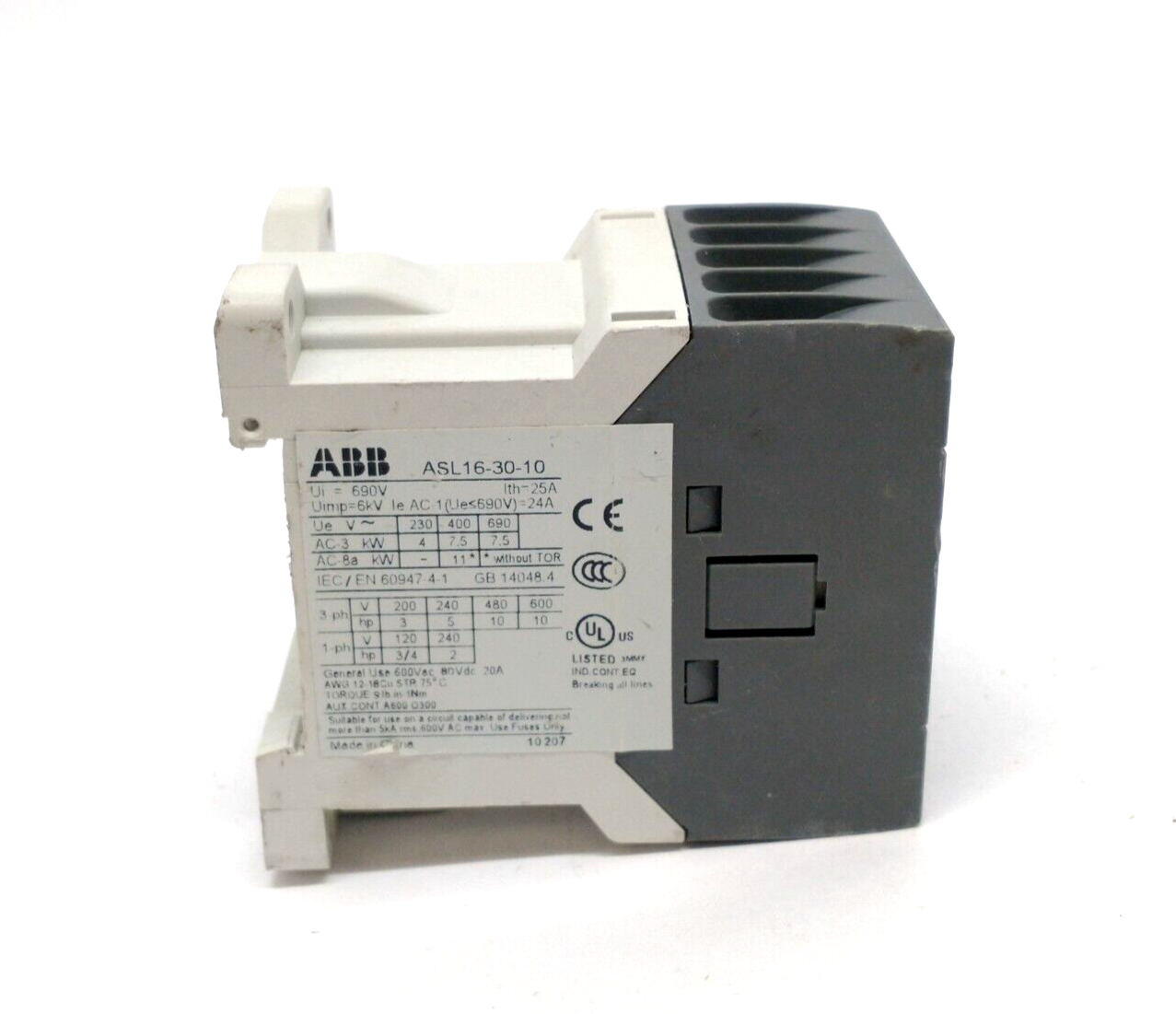 ABB ASL16-30-10-81 24VDC Contactor 1SBL123001R8110 - Maverick Industrial Sales