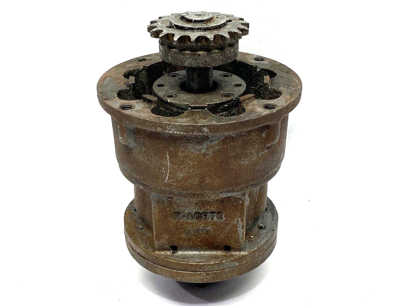 Gast 8AM-NRV-32A Air Motor 2500RPM w/ Morse TLB 418 USE TLB 1210 Gear Sprocket - Maverick Industrial Sales