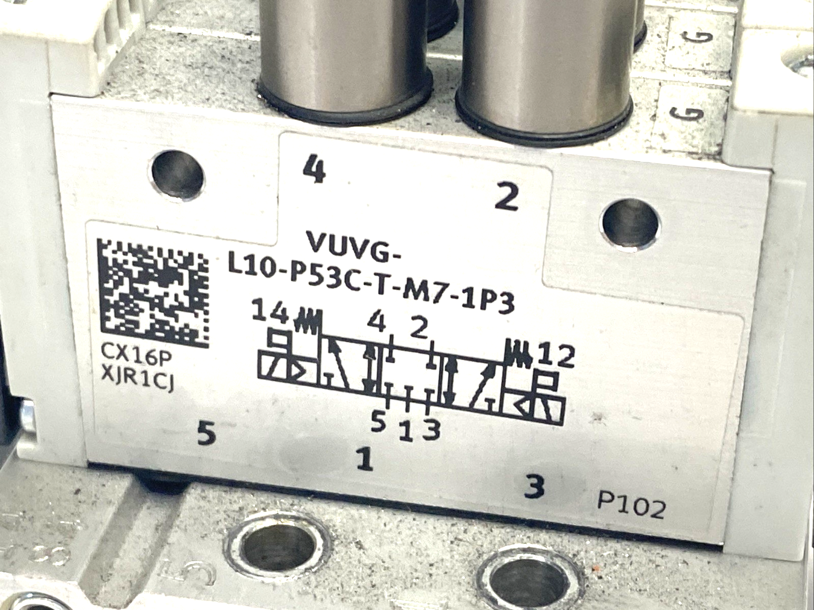 Festo VUVG-L10-P53C-T-M7-1P3 3-Station Solenoid Valve Manifold 566476 - Maverick Industrial Sales