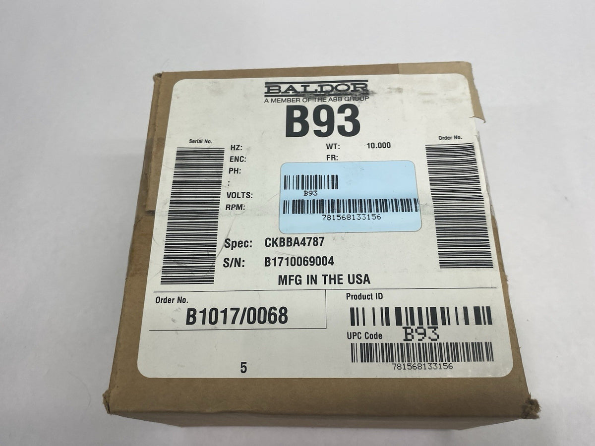 B93 | ABB Baldor Three-Point Motor Mount Bracket, Face Plate Kit CKBBA4787 - New - Maverick Industrial Sales