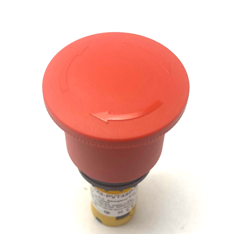 Eaton C22-PVT45P-K02 Emergency Stop Pushbutton 45mm Rotate Release RED - Maverick Industrial Sales