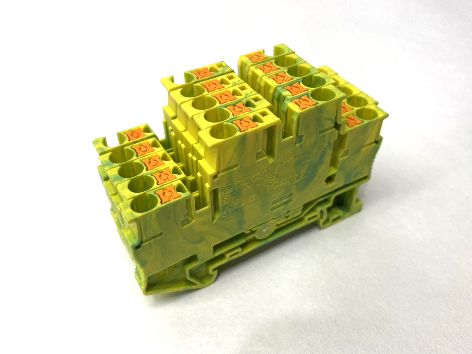 3210596 | Phoenix Contact PTTB 2,5-PE Double Level Terminal Block LOT OF 5 - Used - Maverick Industrial Sales