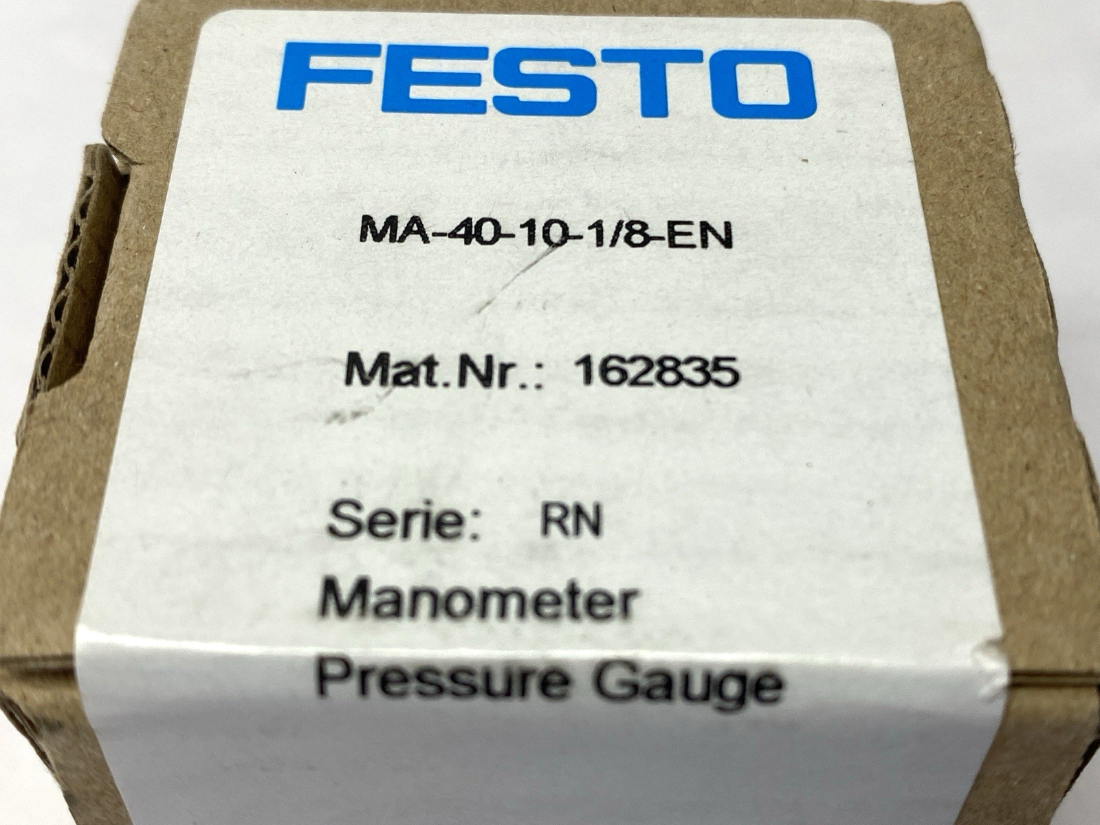 Festo MA-40-10-1/8-EN Manometer Pressure Gauge 162835 - Maverick Industrial Sales