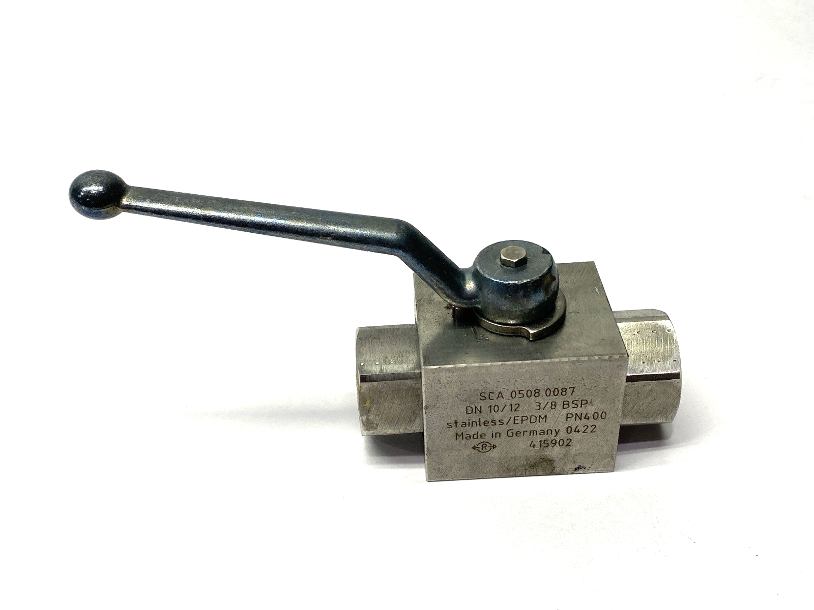 415902 Stainless Steel Ball Valve 2-Way PN400 DN 10/12 3/8" BSP SHELFWARE - Maverick Industrial Sales