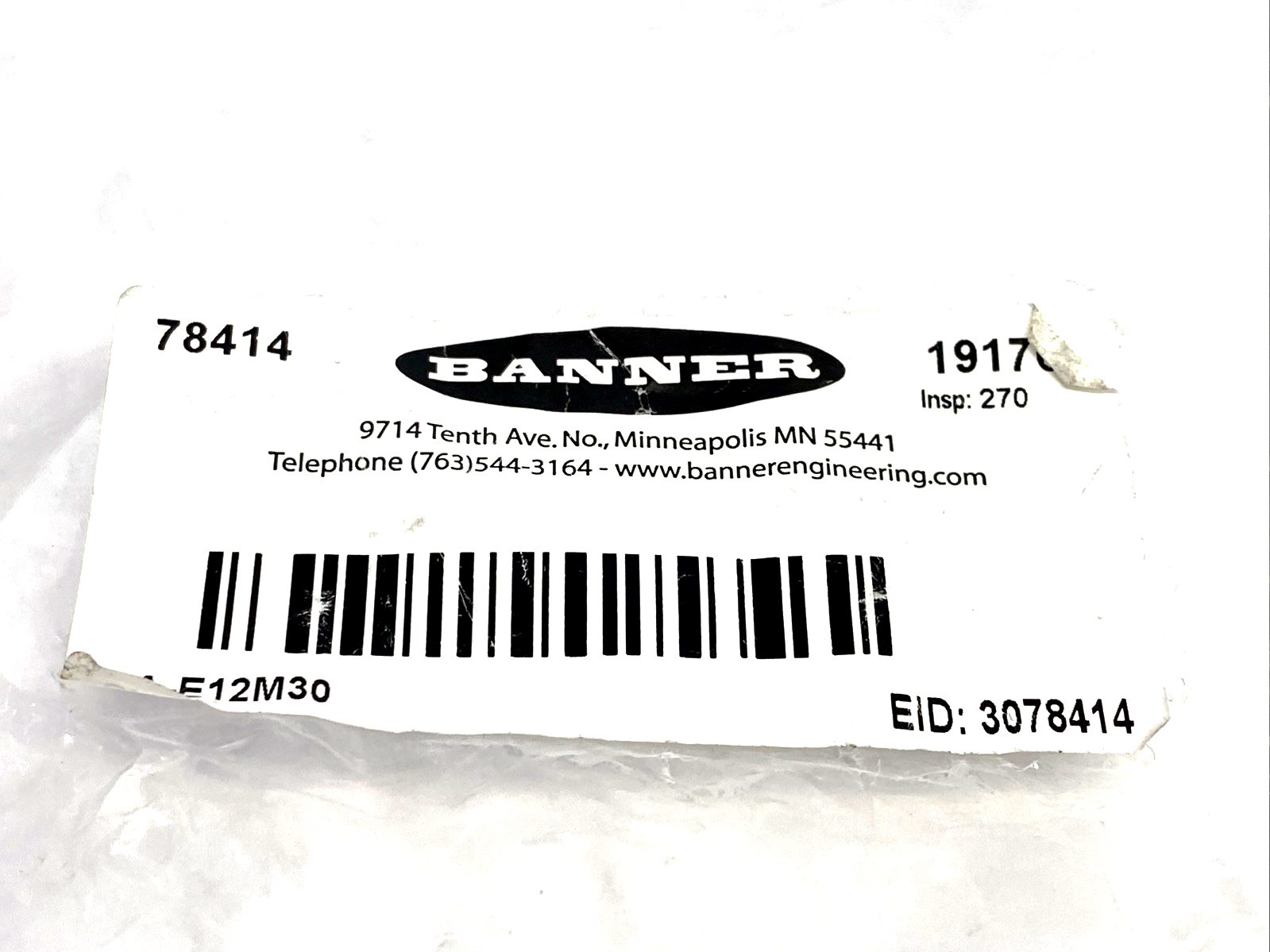 SA-E12M30 | Banner Mounting Adapter/Cover, 1/2" NPSM/DN15 Pipe & 30mm 78414 2PK - New - Maverick Industrial Sales