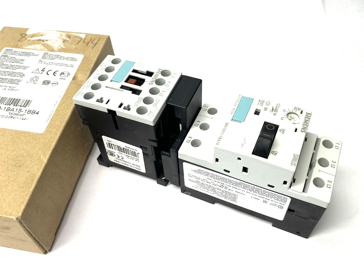 3RA1110-1BA15-1BB4 | Siemens Load Feeder, fuseless, Direct-on-line Starting 1.4-2A - New – Open box - Maverick Industrial Sales