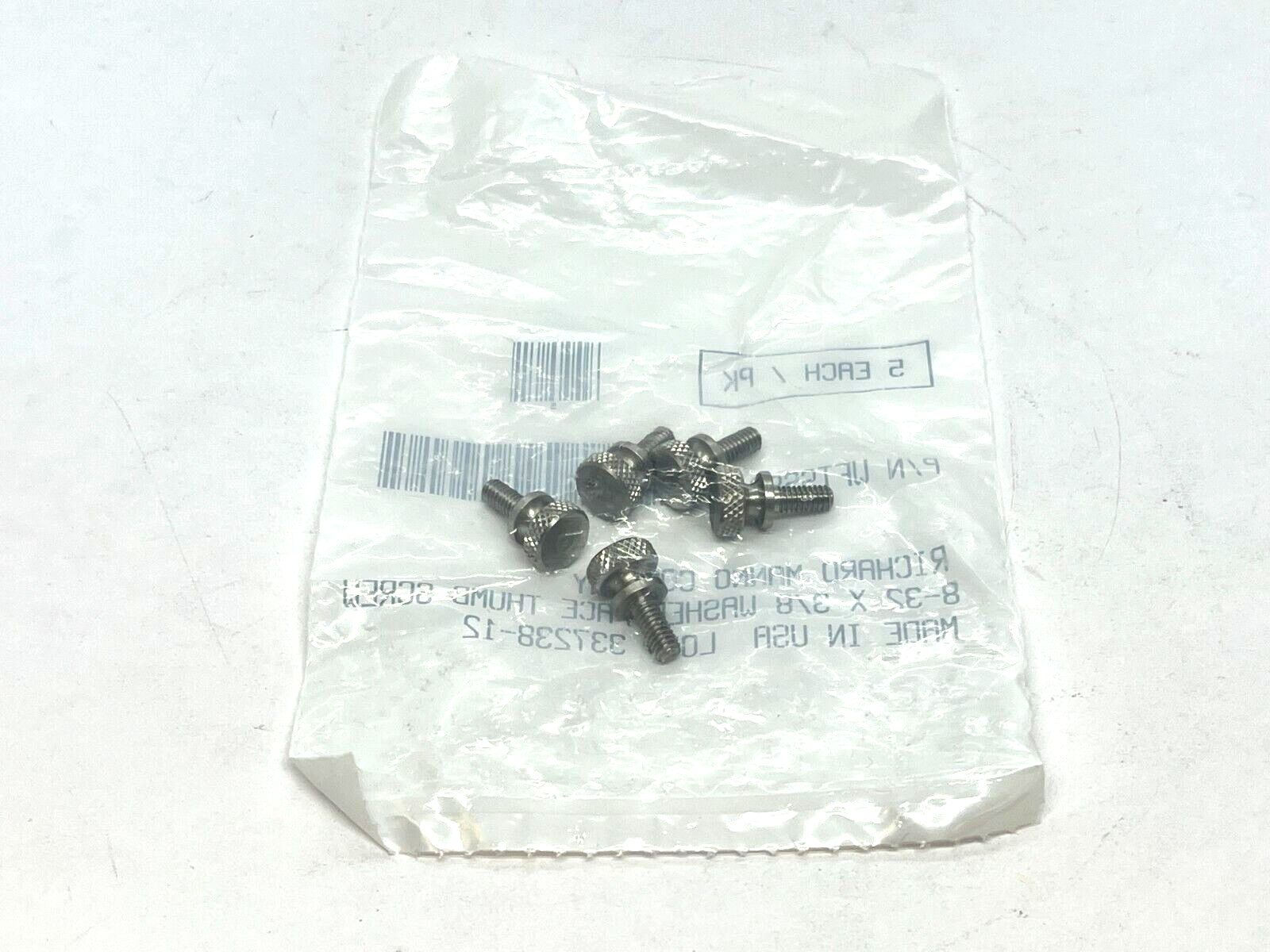 Richard Manno WFTSSS6 Washer Face Thumb Screw 8-32 X 3/8" LOT OF 5 - Maverick Industrial Sales