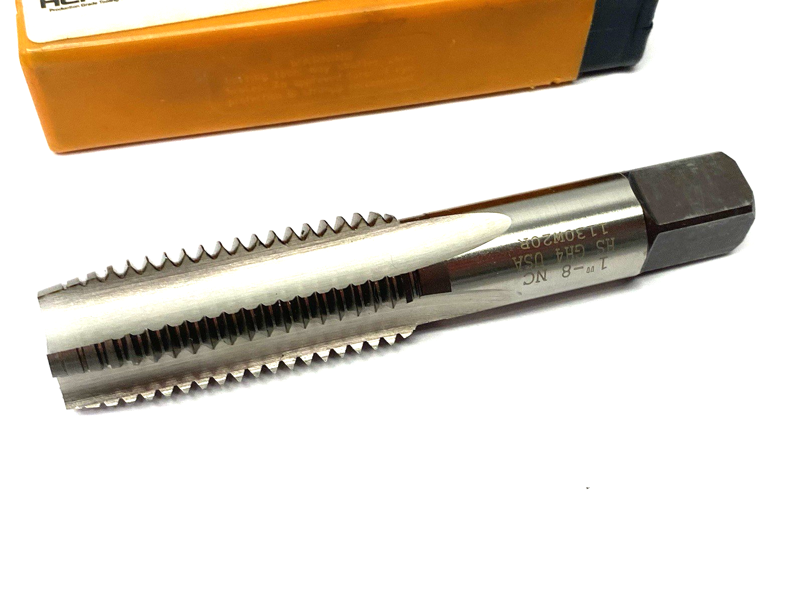 77430403 | Hertel Straight Flute Tap: 1-8 UNC, 4 Flute, Plug Chamfer, 3B Class - New – Open box - Maverick Industrial Sales