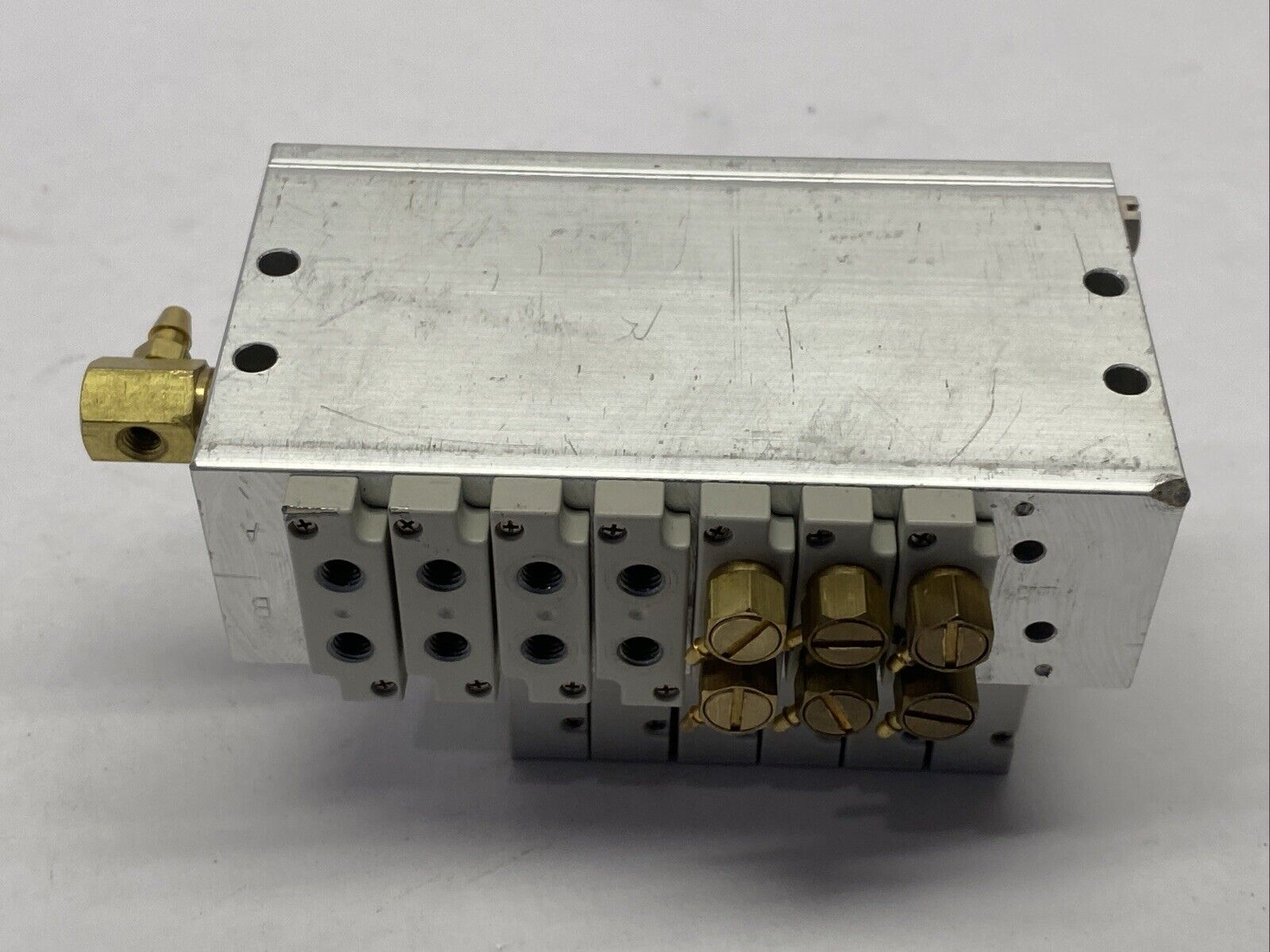 Humphrey HGF10M8AMG Pneumatic Manifold w/ 6x HGF10T1G-80-PS Solenoid Valves - Maverick Industrial Sales