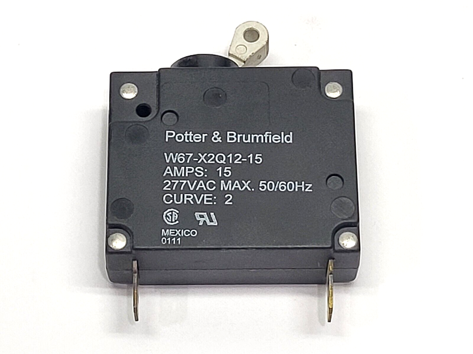Potter & Brumfield W67-X2Q12-15 Circuit Breaker 277VAC 50/60Hz 15A - Maverick Industrial Sales