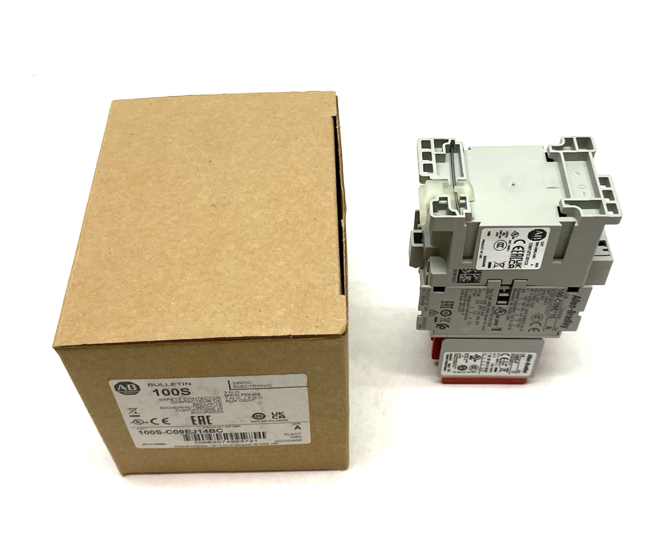 100S-C09EJ14BC | Allen Bradley Ser. A Safety Contactor 3 NO Main, 1 NO/4 NC Aux - New Other - Maverick Industrial Sales