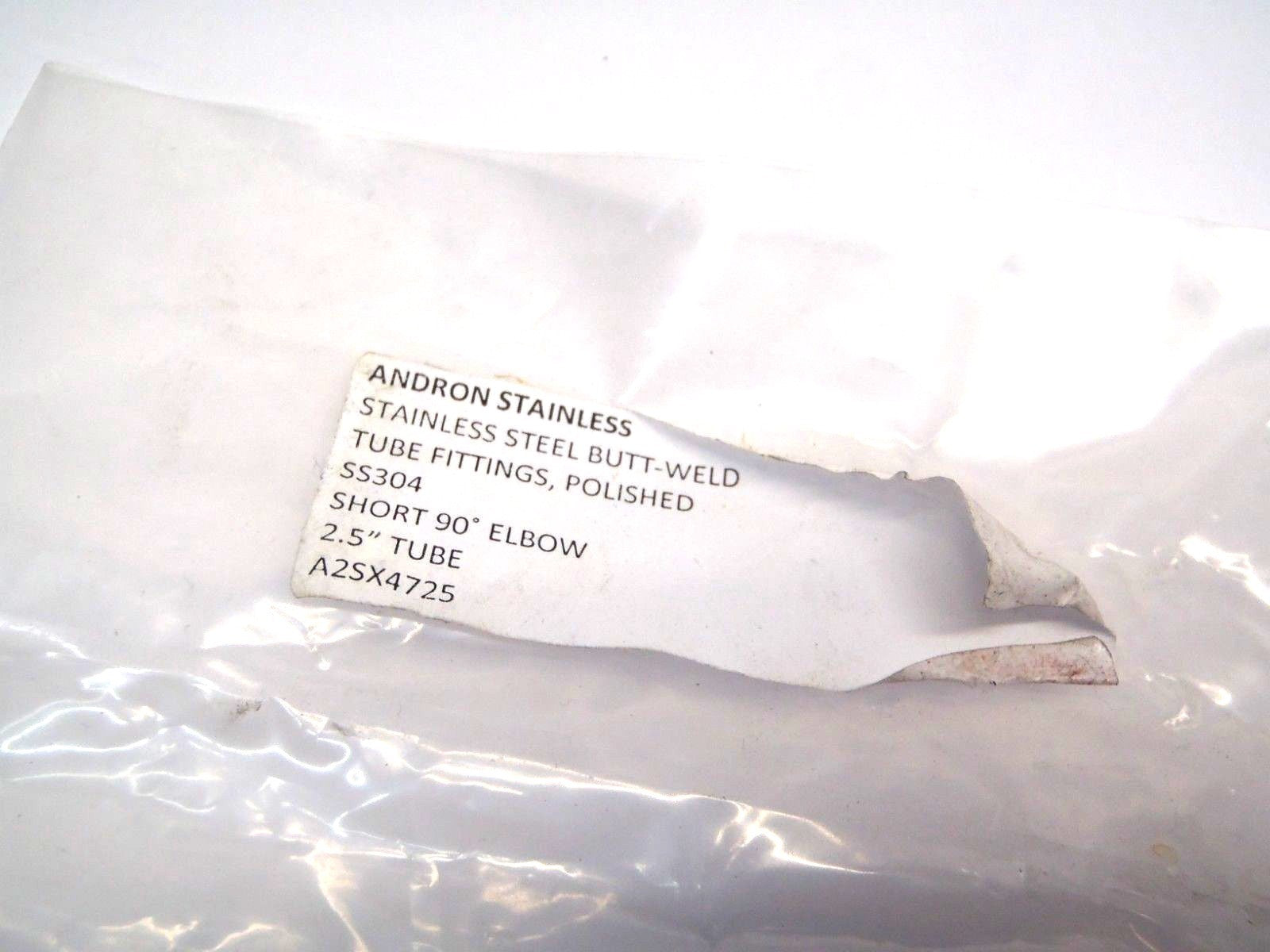 Andron A2SX4725 Short 90° Elbow 2.5" Tube Stainless Steel Butt-Weld Tube - Maverick Industrial Sales