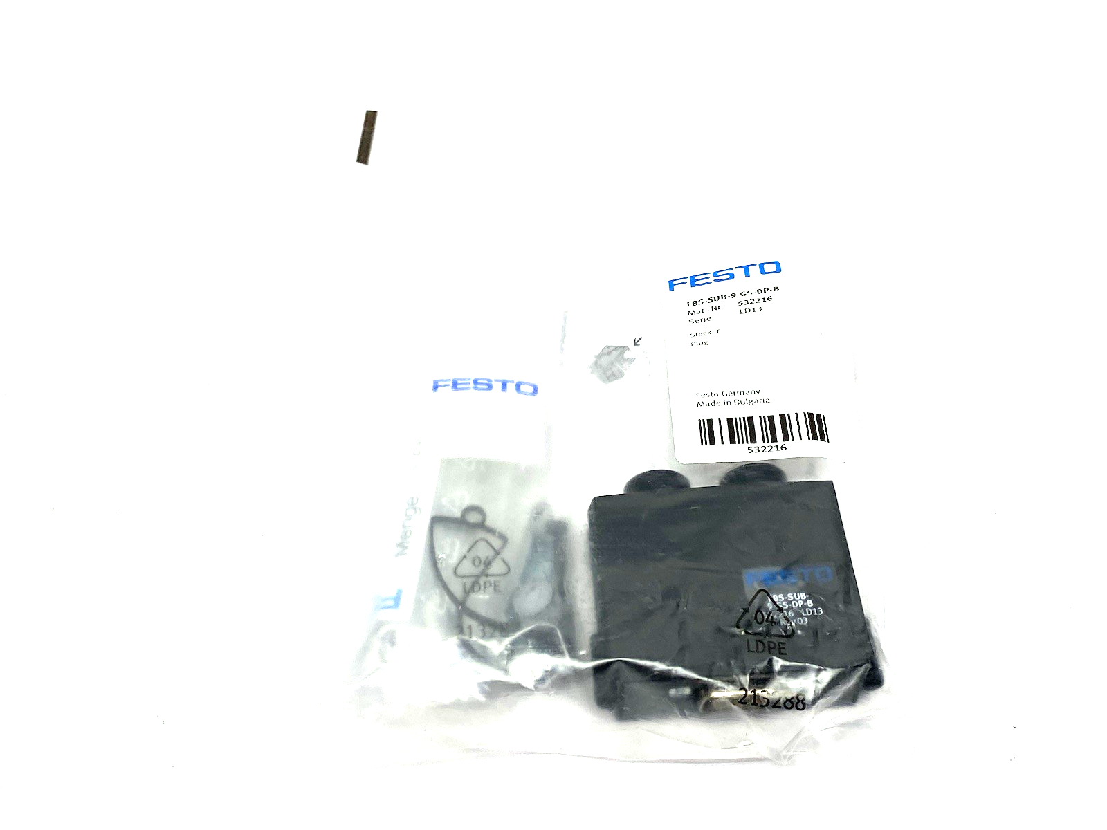 FBS-SUB-9-GS-DP-B | Festo PROFIBUS Plug IP65 - IP67 In mounted state 532216 - New - Maverick Industrial Sales