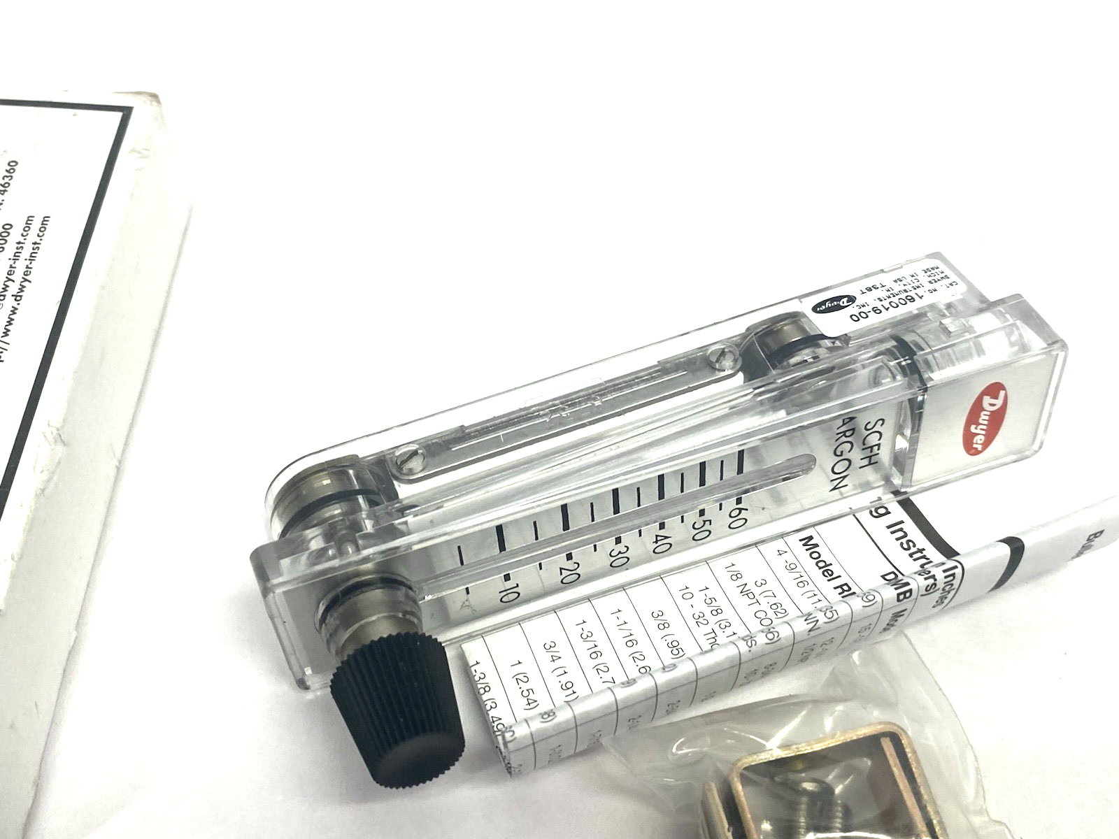 160019-00 | Dwyer Rate-Master Flowmeter RMA-SSV FLMTR 5-60 SCFH ARGON - New – Open box - Maverick Industrial Sales