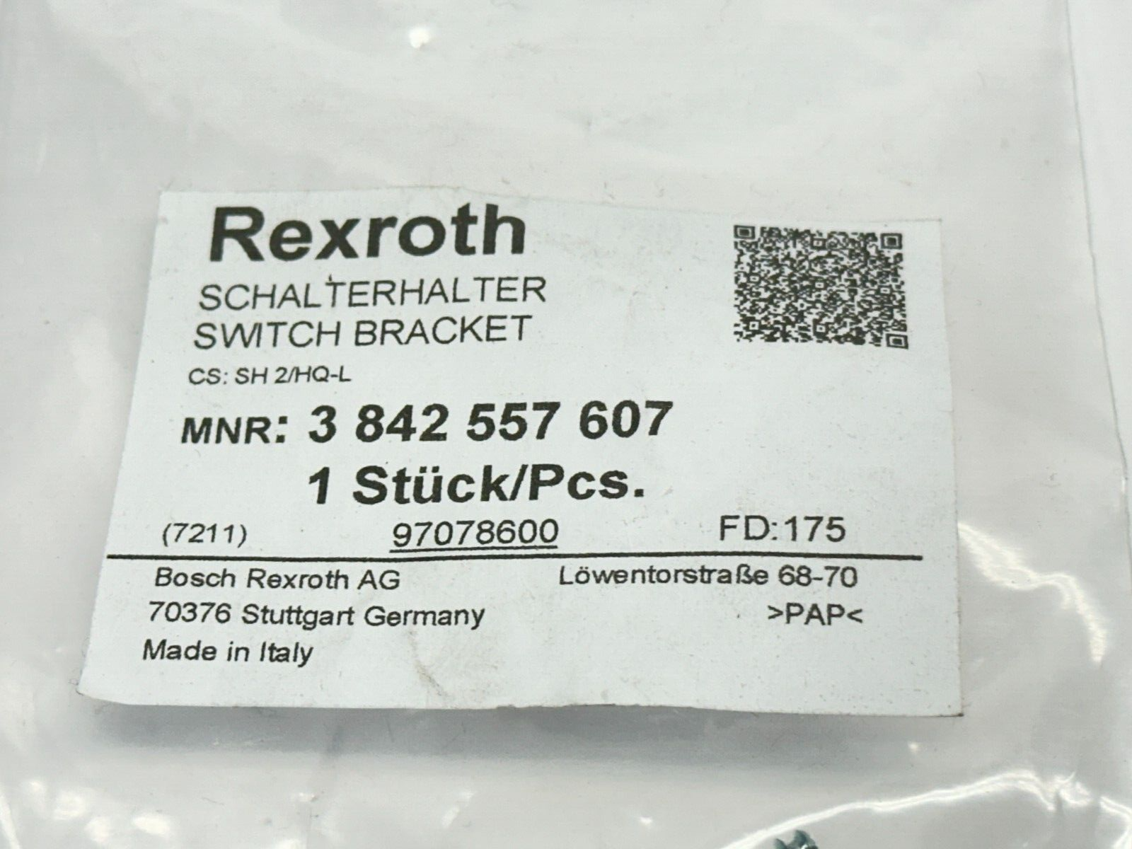 Bosch Rexroth 3842557606 Switch Bracket - Maverick Industrial Sales
