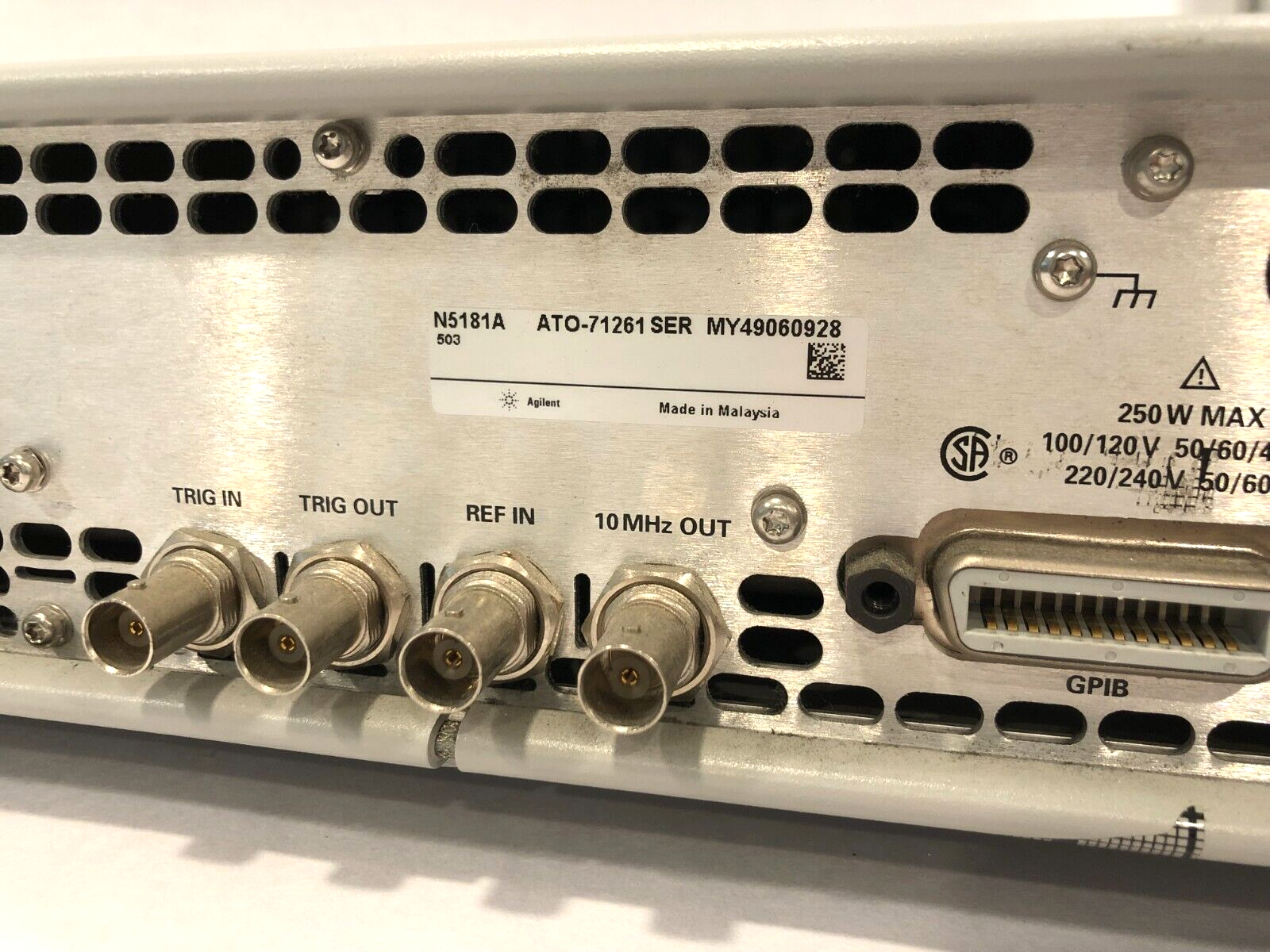 Agilent N5181A MXG Analog Signal Generator, 100 kHz - 3 GHz, MY49060928 - Maverick Industrial Sales