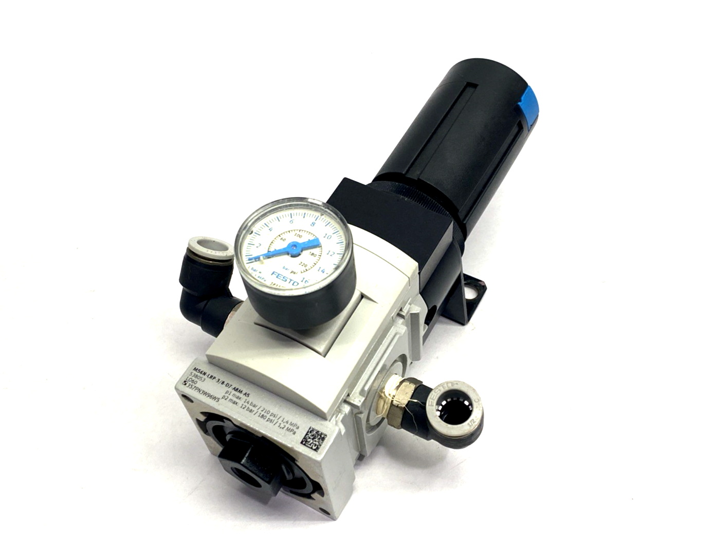 MS6N-LRP-3/8-D7-A8M-AS | Festo Pressure Regulator 3/8" NPT 1/2" Tube OD 538053 - Used - Maverick Industrial Sales