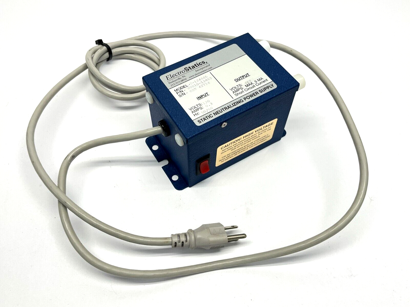 ElectroStatics T-1246SL Static Neutralizing Power Supply 4KV 90010-12463 - Maverick Industrial Sales