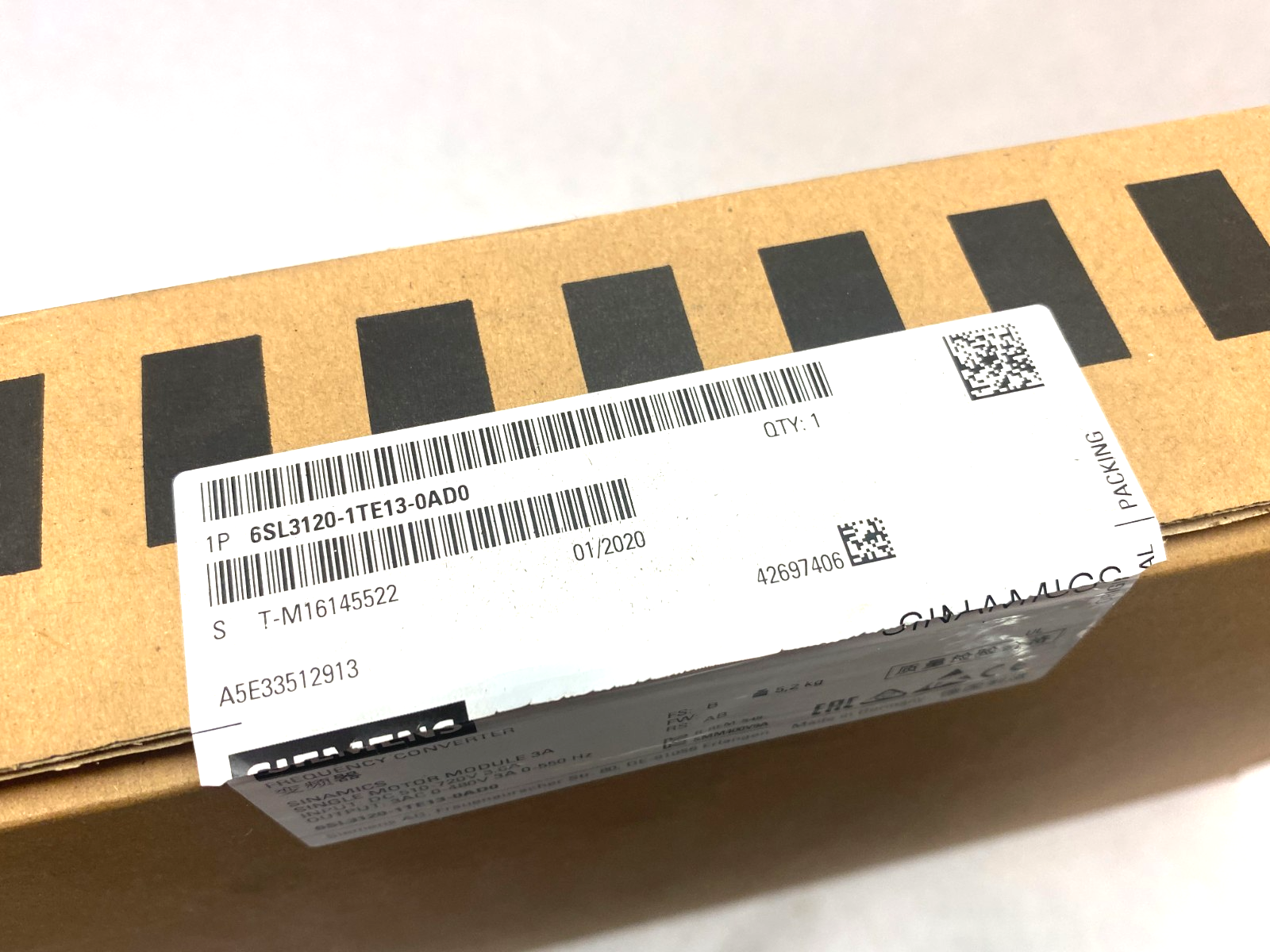 Siemens 6SL3120-1TE13-0AD0 SINAMICS S120 Single Motor Module 3-Ph Output - Maverick Industrial Sales