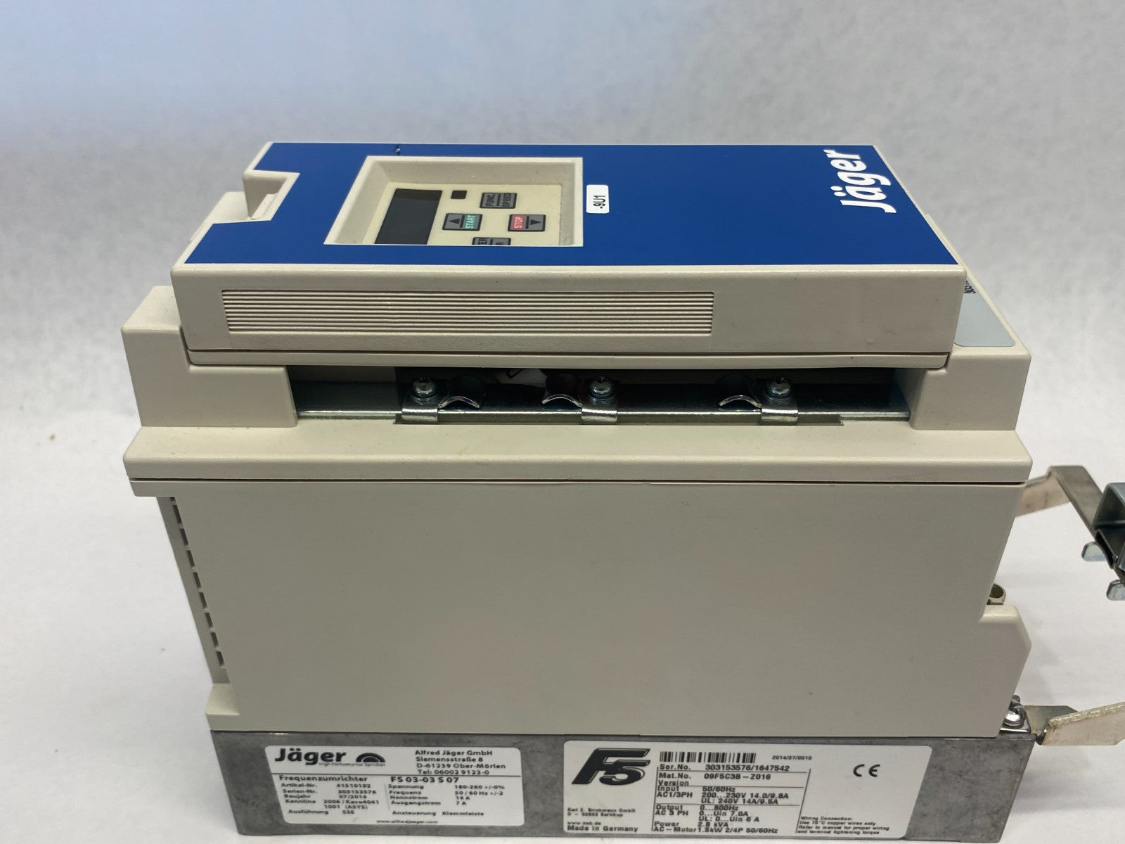 09F5C3B-Z016 | KEB Jager COMBIVERT Drive Controller FS03-03S07 - Used - Maverick Industrial Sales