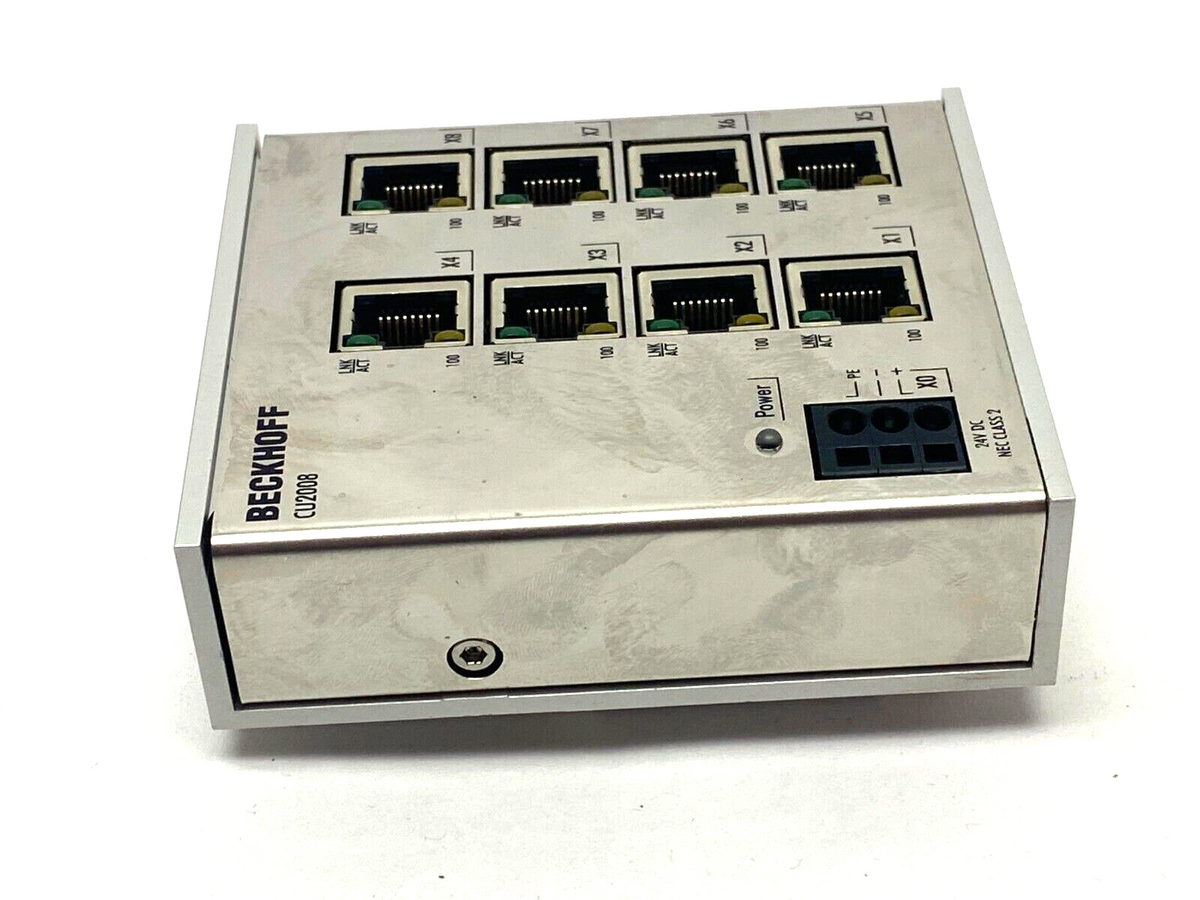 CU2008-0000 | Beckhoff Ethernet Switch 8-Port 10/100Mbits/s 24VDC - Used - Maverick Industrial Sales
